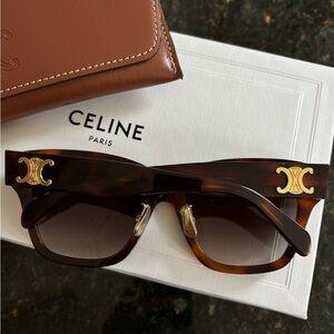 Celine Triomphe Sunglasses Tortoiseshell Brown Gradient